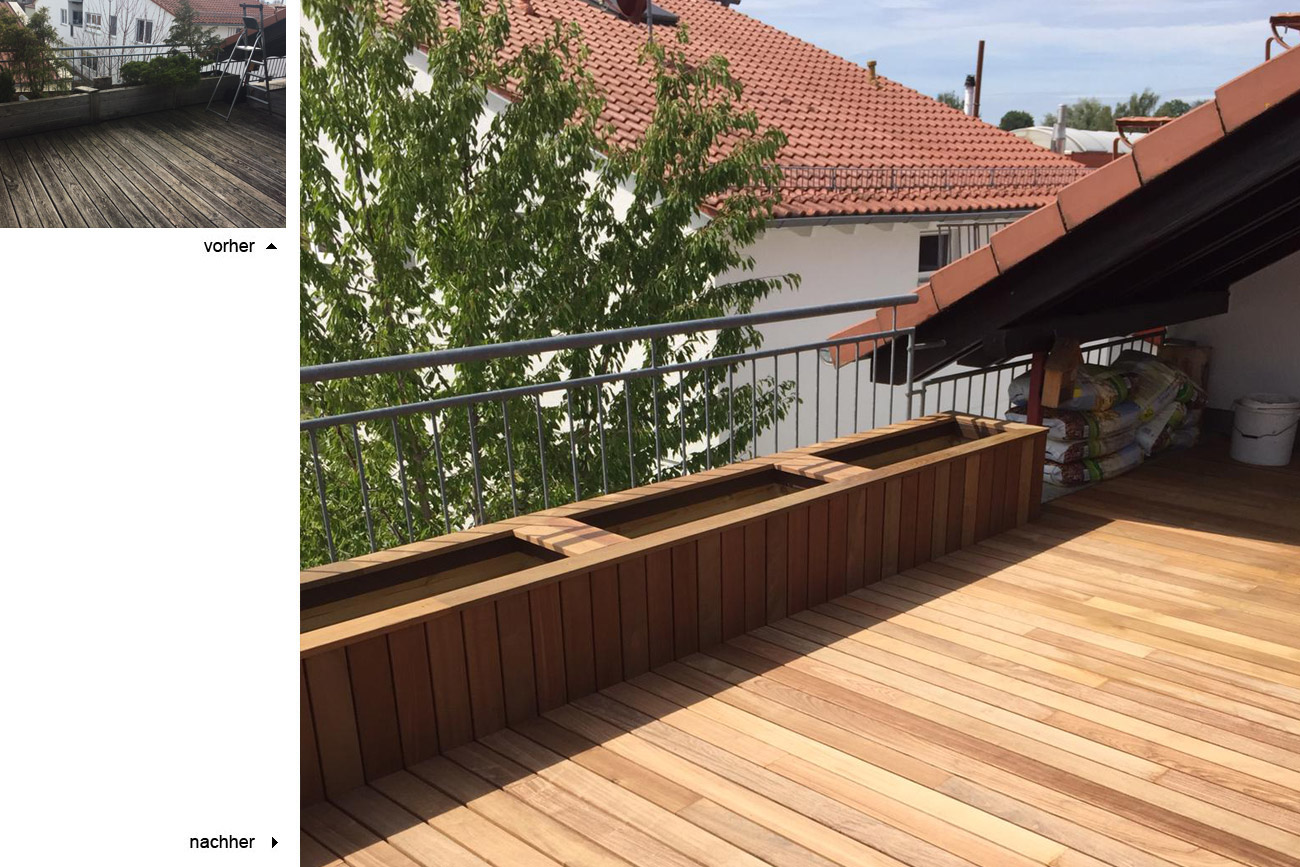 Dachterrasse mit IPE glatt, Höfingen