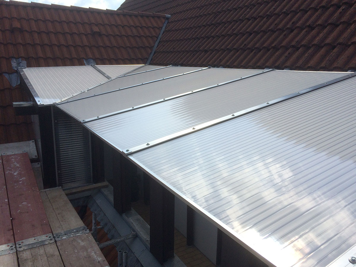 Bedachung mit Malon Stegplatten Premium Longlife, Leonberg