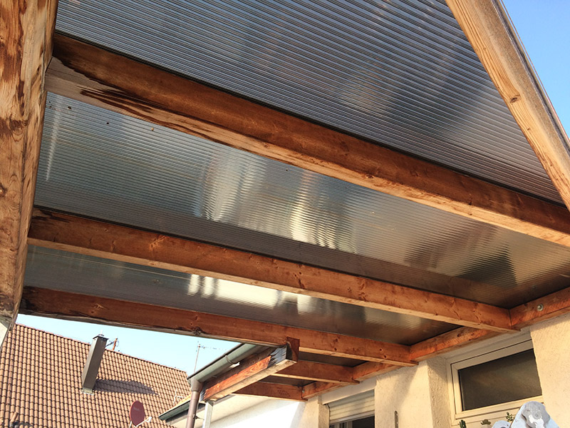 Bedachung mit Stegplatten, Ditzingen