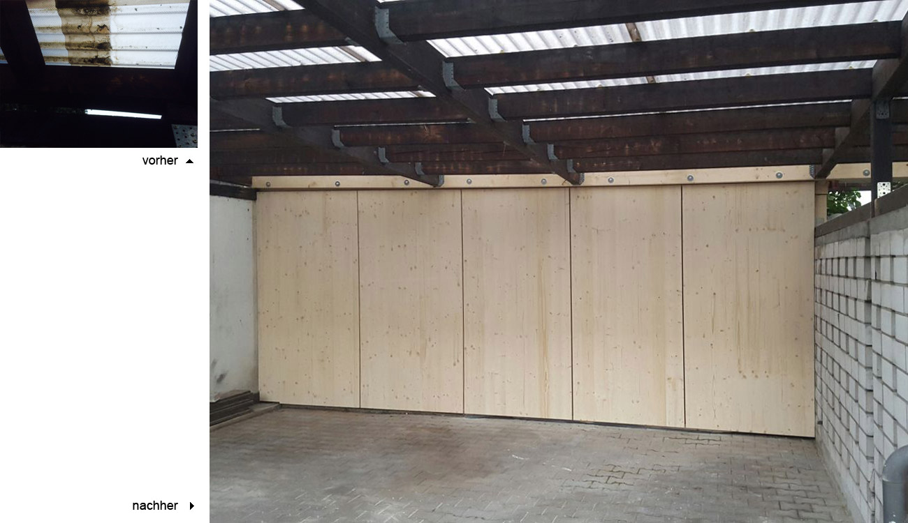 Einbau Trennwand Carport, Leonberg