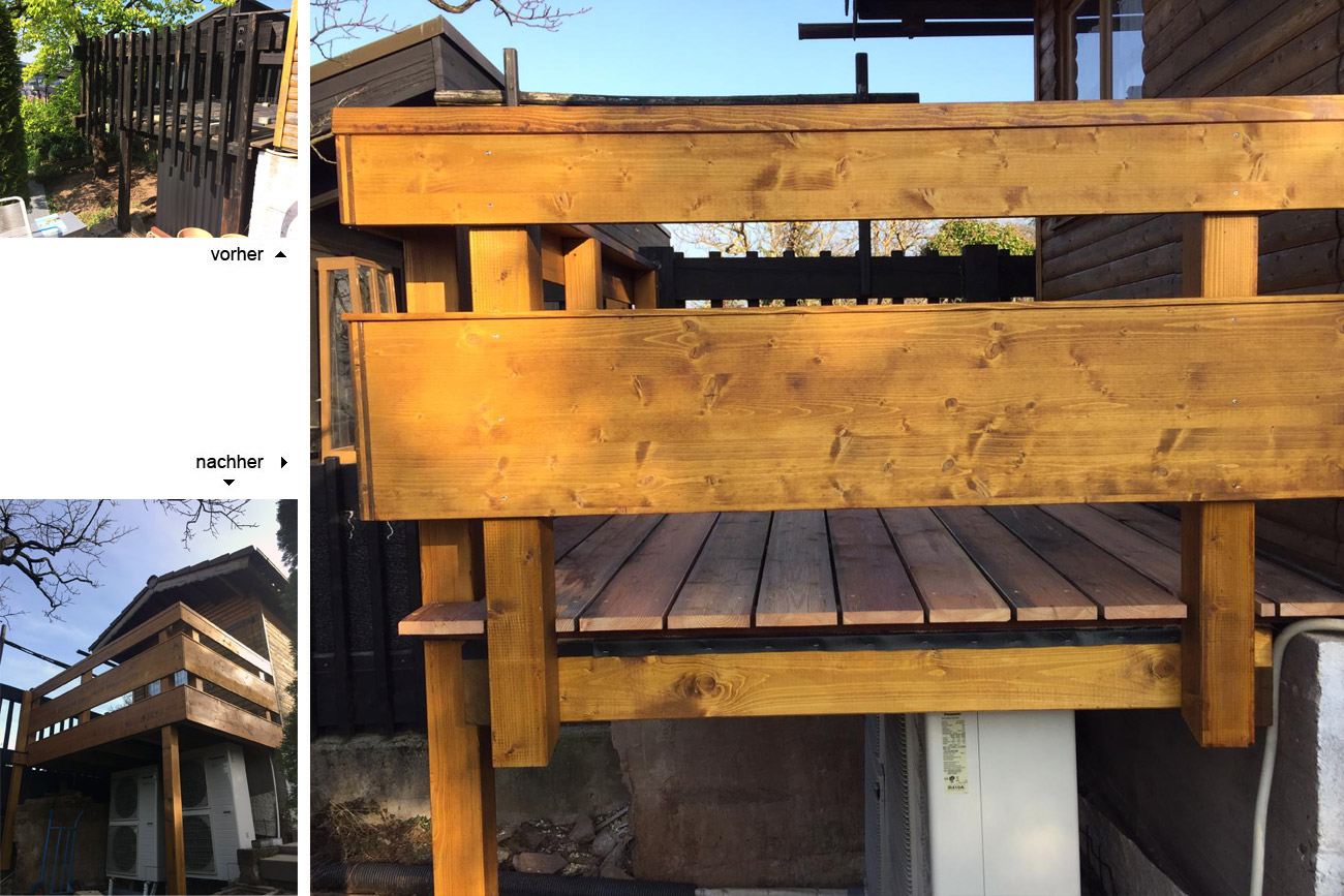 Erneuerung Balkon, Nordische Fichte, Stuttgart