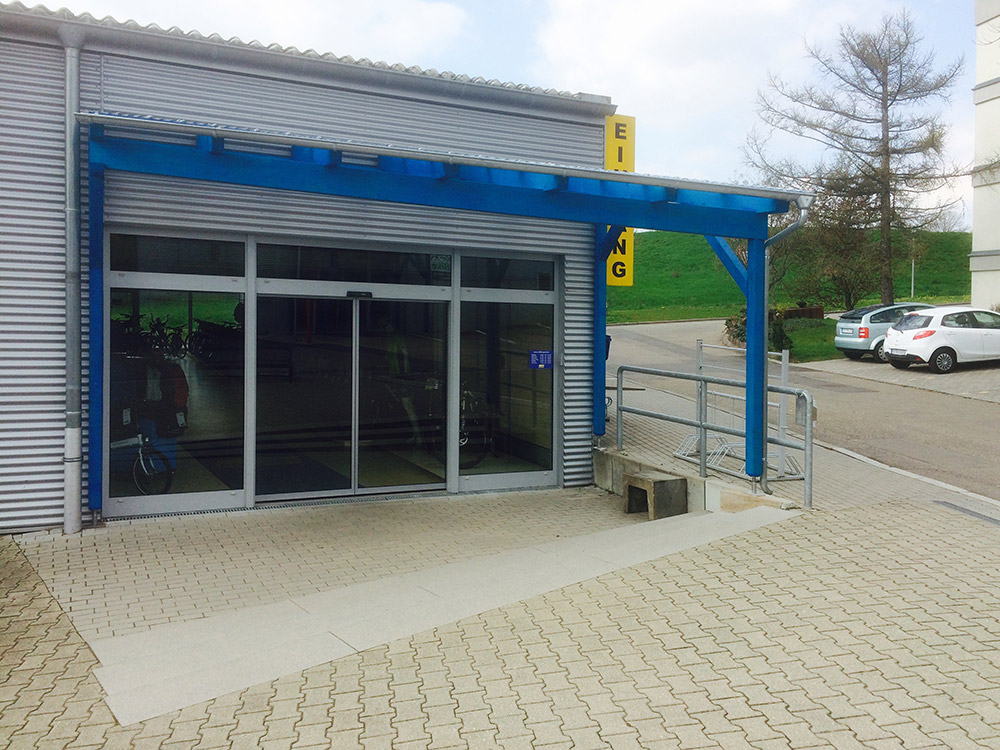 Vordach, Radcenter Leonberg