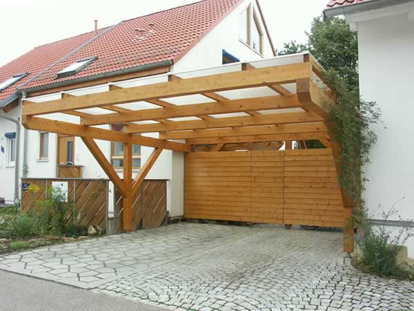 Carport mit Eindeckung aus Doppelstegplatten, Leonberg-Höfingen