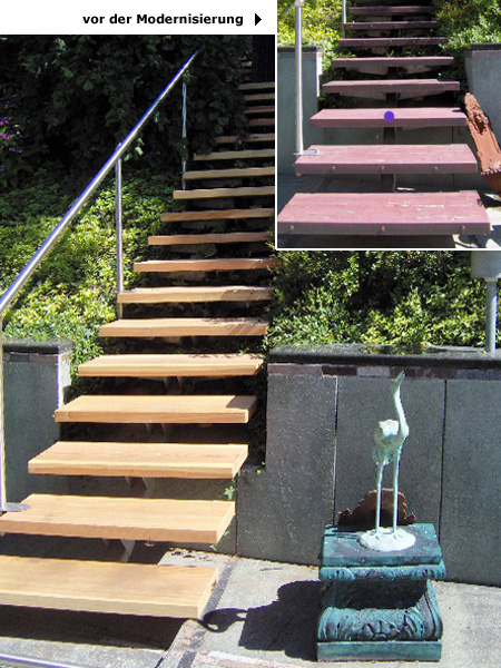 Treppe Lärche, obere Burghalde